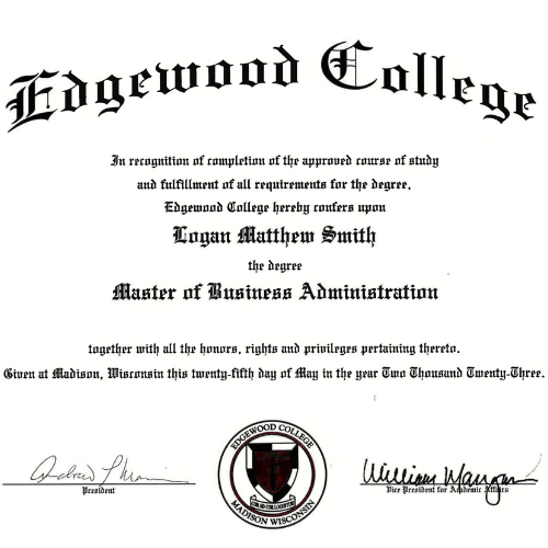 Edgewood College MBA certificate