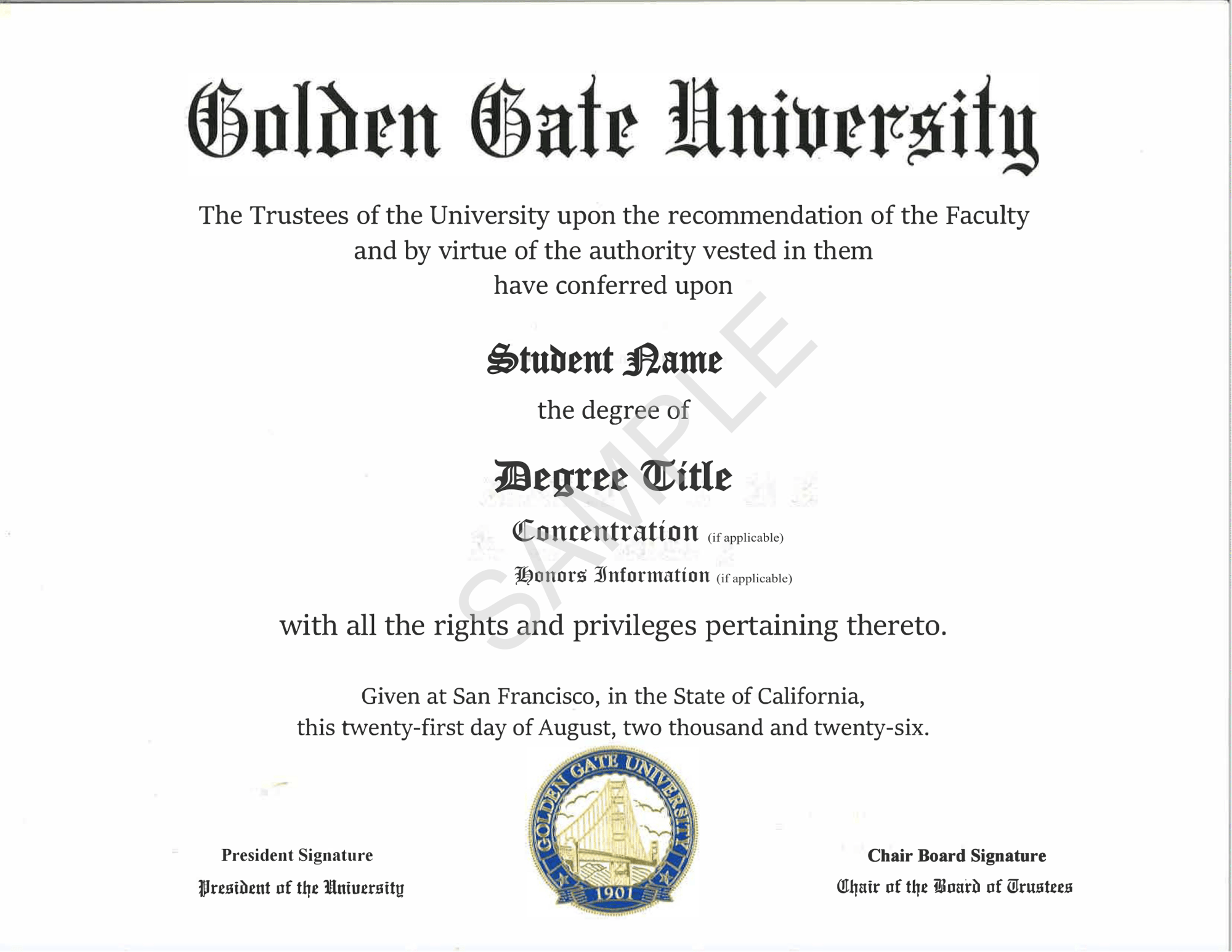 Golden Gate University Sample Diploma_2026-1