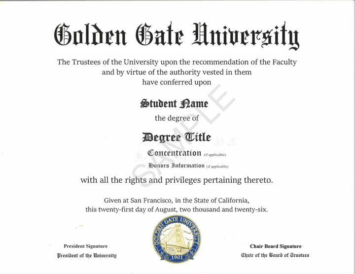 Golden Gate University Sample Diploma_2026-1