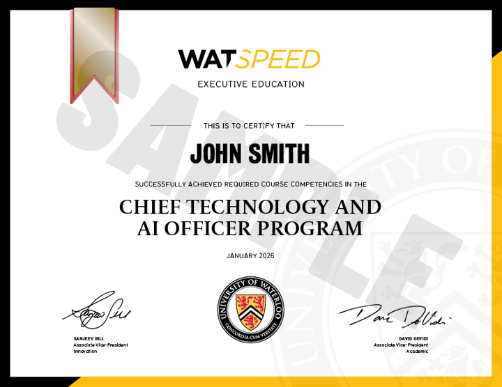 Sample AI-CTO Gold Executive Cert 4